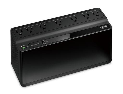 APC BE600M1 Back-UPS 600 VA 330 Watts, 120VA, 7 Outlets Uninterruptible Power Supply (UPS) with USB charging Port -- 2 Year APC Warranty