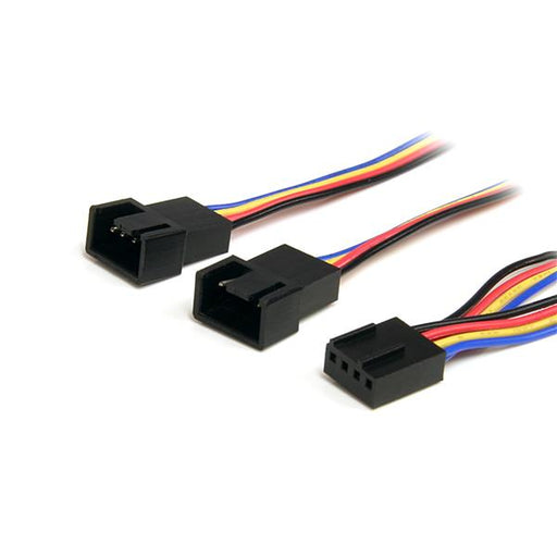 12" Power Splitter cable, Connect two 3 or 4-pin (PWM) Fans to a Single Connector
