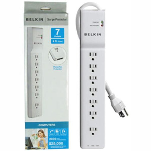 Belkin Surge Protector - 7 Outlets, 4 ft. Cord, 2000 Joule Protection