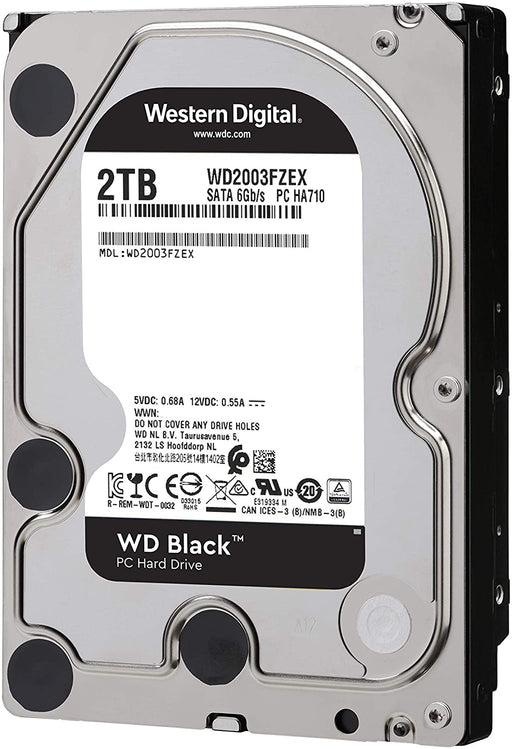 WD Black 2TB Performance Desktop Hard Disk Drive - 7200 RPM SATA 6Gb/s 64MB Cache 3.5 Inch --  5 Year WD Warranty