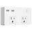 Wall Tap Surge Protector - 2 Outlets, 2x USB ports upto 2.4A - 3.1A Max total for both ports, 5160 Joules, Power Switch -- 30 Day TTE.CA Waranty
