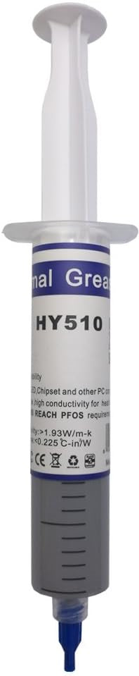 Reusable Thermal Paste (40g), Large Syringe Thermal Grease Cool Compound Heatsink Apply to PC/CPU/GPU/LED/VGA (spreader Included)