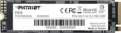 Patriot P310 480GB Internal SSD - NVMe PCIe M.2 Gen3 x 4 - Low-Power Consumption Solid State Drive -- Patriot Warranty