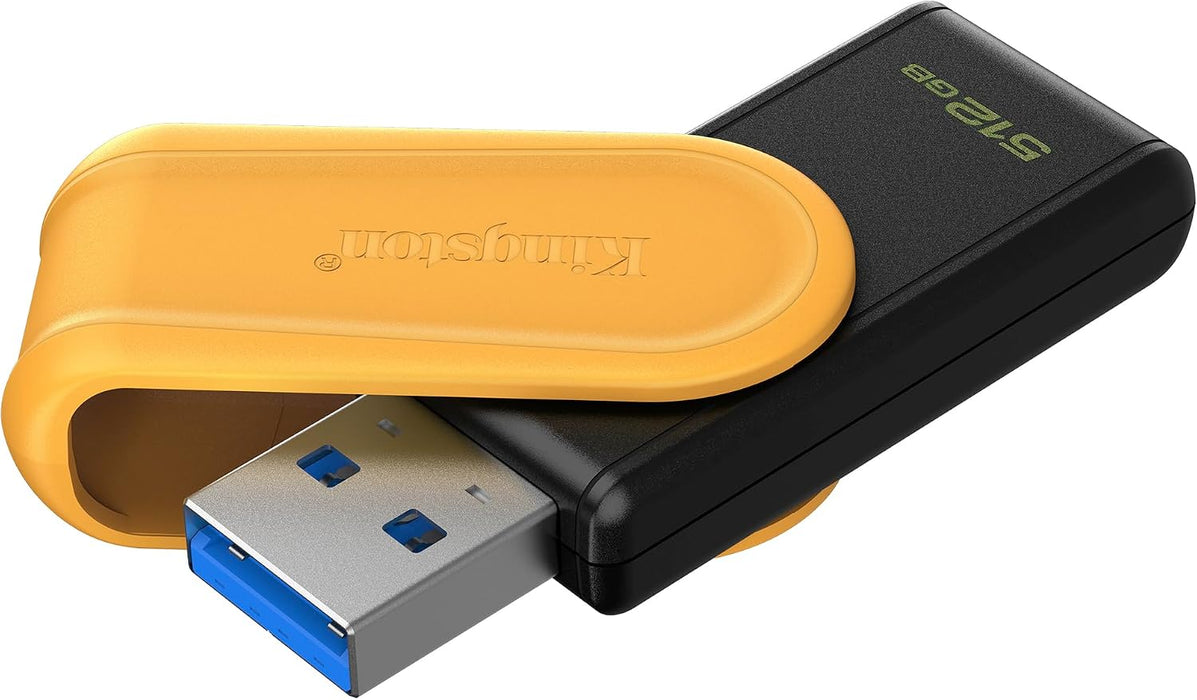 Kingston 512 GB USB 3.2 G1 DataTraveler EXODIA S (Black/Yellow) (Backward Compatible)  -- 5 Year Kingston Warranty