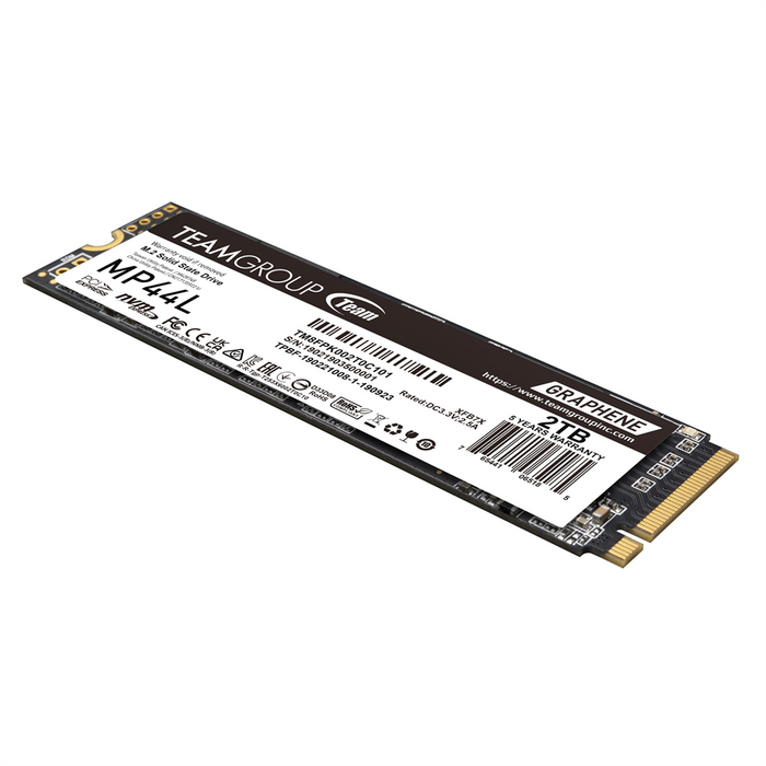 TEAMGROUP MP44L 2TB SLC Cache NVMe 1.4 PCIe Gen 4x4 M.2 2280 Laptop & Desktop SSD (R/W Speed up to 4800/4400MB/s) -- TEAMGROUP Warranty