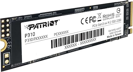 Patriot P310 480GB Internal SSD - NVMe PCIe M.2 Gen3 x 4 - Low-Power Consumption Solid State Drive -- Patriot Warranty