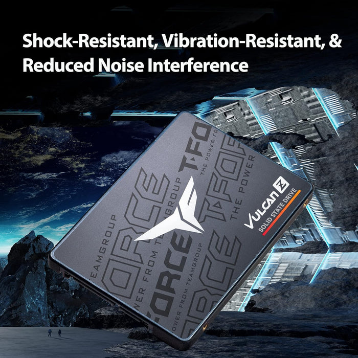 TEAMGROUP T-Force Vulcan Z 512GB SLC Cache 3D NAND TLC 2.5 Inch SATA III Internal Solid State Drive SSD (R/W Speed up to 540/470 MB/s)  -- TEAMGROUP Warranty