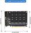 PH44 - 4 Port NVMe to PCIe Host Controller Expansion Card, M.2 NVME to PCIe X16 Adapter, Support for 2230 2242 2260 2280, Win8, Win10, Win11, 4×32Gbps, with Mounting Accessories -- 30 Day TTE.Ca Warranty