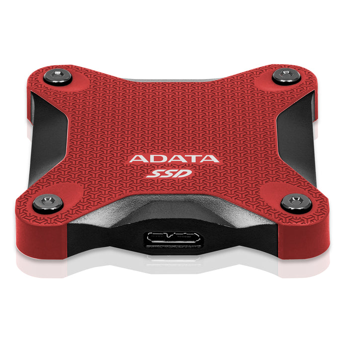 ADATA SD620 - SSD - 1 TB- external (portable) - USB 3.2 Gen 2 (10Gbps) - Red Colour, shock-resistant, meeting the rigorous MIL-STD-810G 516.6 standard, FCC, KC, EAC, UKCA, WEEE, RoHS -- 5 Year ADATA Warranty