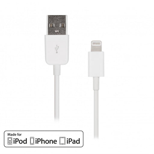 6' USB  Lightning Cable - Male/Male - TechCraft - WHITE