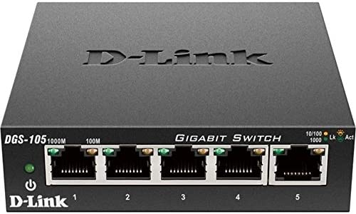 D-Link DGS-105, 5-port unmanaged Gigabit Desktop Switch
