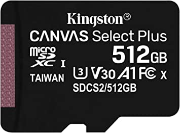 Kingston 512Gb MicroSDxc Canvas 100R A1 C10 Card