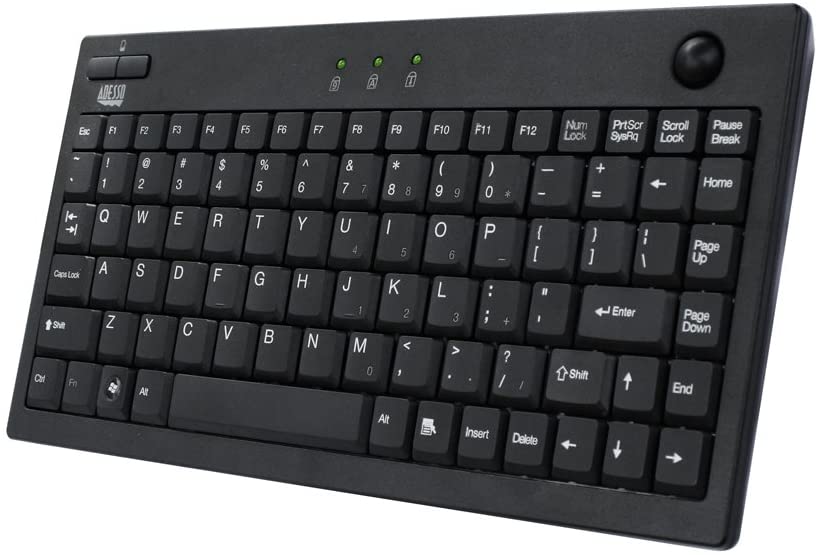 Adesso EasyTrack 310UB - Mini Trackball keyboard -- 1 Year Adesso Warranty
