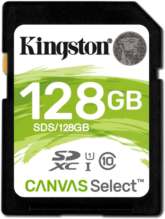 Kingston128GB SDXC Canvas Select 80R CL10 UHS-I -- Kingston Warranty