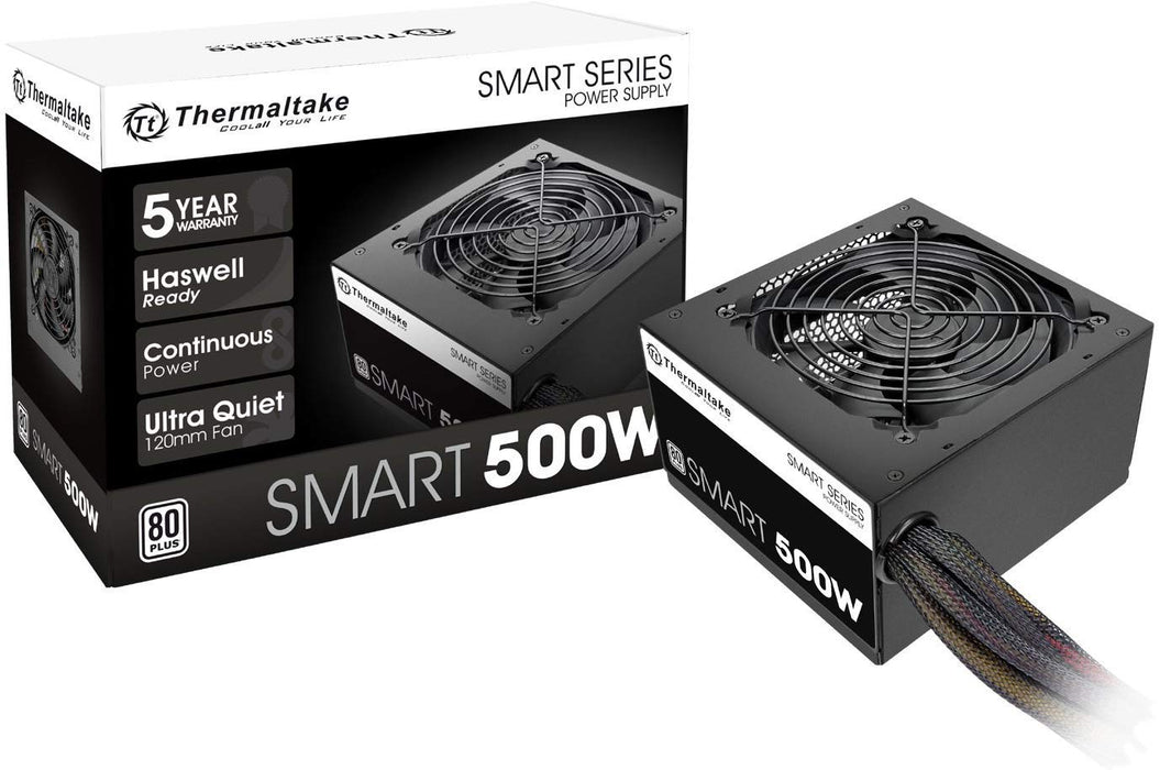Thermaltake Smart 500W ATX 12V V2.3/EPS 12V 80 Plus Active PFC Power Supply PS-SPD-0500NPCWUS-W
