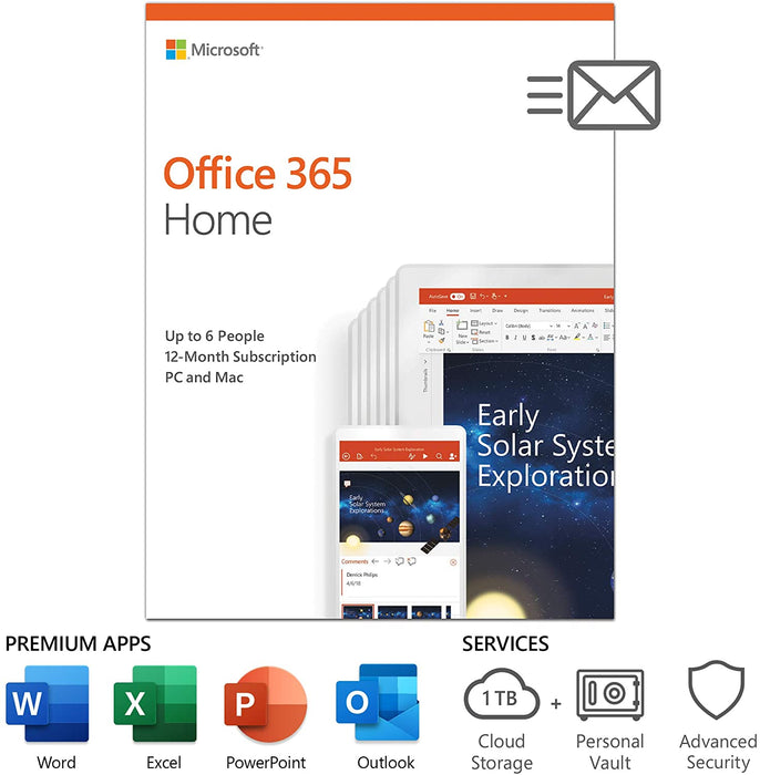 Microsoft Office 365 Family Edition 32/64Bit, Medialess (download from Microsoft)
