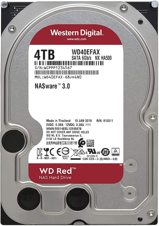 WD Red NAS 4TB 3.5" Hard Disk Drive, 5400rpm SATA 6 Gb/s -- 3 Year WD Warranty