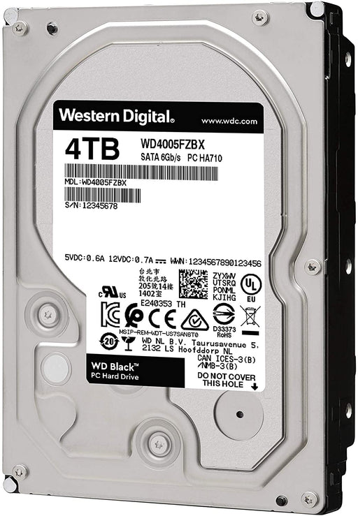 WD Black 4TB Performance Desktop Hard Disk Drive - 7200 RPM SATA 6Gb/s 128MB Cache 3.5"