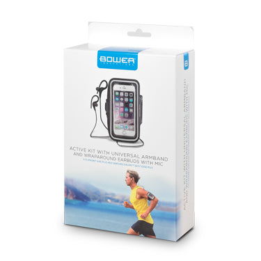 Bower Active Kit Universal Armband and Wraparound Wired Earbuds