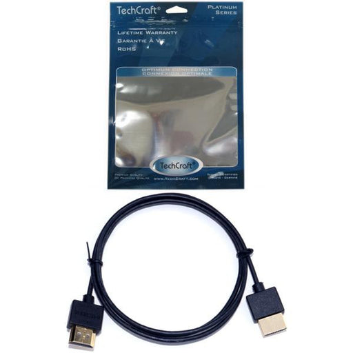 TechCraft Platinum Ultra-Slim 3 ft. High-Speed HDMI v1.4 Cable with Ethernet