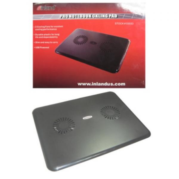 Inland Notebook Cooler Pad, upto 15", size: 30cm x 23cm x 13.8cm, USB powered -- 30 Day TTE.CA WArranty