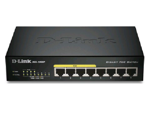 D-link  8 port unmanaged desktop switch 4 poe 68w