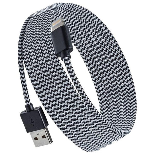 10' USB Lightning Charging Cable - Black and White