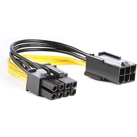 6 Pin Female to Dual 8 Pin (6+2) Male PCIe Express Power Adapter