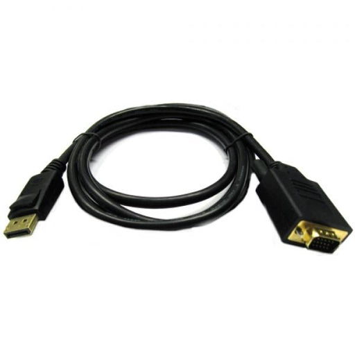 6 ft. DisplayPort Male to VGA Male Cable (DP Out to Monitor In)