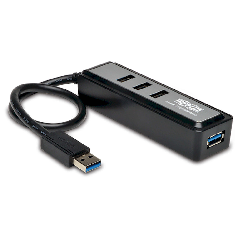 Tripp-Lite 4-Port Ultra-Slim Portable USB 3.0 SuperSpeed Hub -- 3 Year Tripp-Lite Warranty